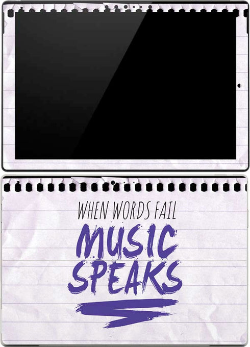 When Words Fail Music Speaks Surface Pro 4 Skin
